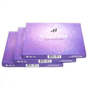 X3 Fragaroma Set of 12 Shower Bombs Shower Steamers Aromatherapy Essential Oils